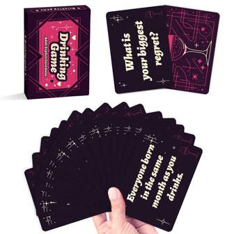 50Pcs Funny Card Game, Fun Game For Teens Adults To Get Tipsy With Friends, Perfect For Parties Activity Family Game Night, Game Gift Halloween Outdoors Party Game, They Can Bring Laughter And Joy At Family Gatherings, As Well As Ignite Passion At Friend Gatherings