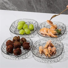 9 件/套 5 英寸塑料简约冰川图案餐具甜点盘，优雅实用 - 無色 - 查看 6