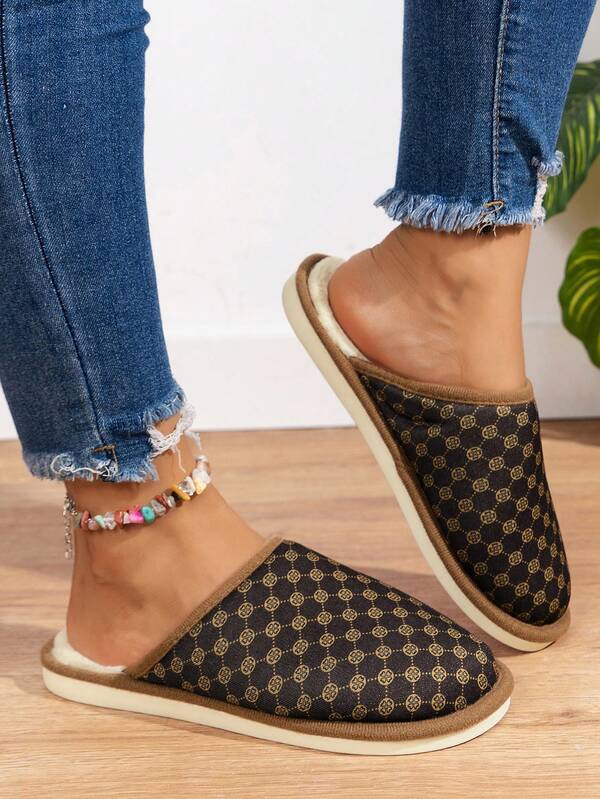 Chinelos Planos Confortáveis, Quentes, Simples, Versáteis e da Moda para Mulheres