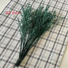 22 Stängelgetrocknete Blumenstrauß, 25-48 cm, Boho-Stil, Hochzeit, Familientreffen, Heimdekoration, langanhaltend, lebhafte Farben, für Feiertage, Tischdekoration, Tischgestecke, künstliche Blumen, Plastikblumen verwendbar - Verschiedenfarbig - Übersicht 15