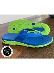 Turbo Casual Everyday Flip Flops New Men's Women's 37 To 44 Launch Promotion - Xanh lam và xanh lục - Xem 1