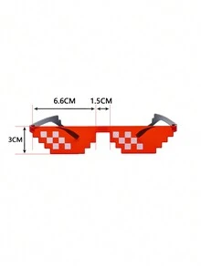 2 chiếc/bộ Y2K Đồ họa khảm vui nhộn Trang phục dự tiệc Kính tự sướng có gọng trang trí cầu mũi, Kính thời trang dự tiệc, Đen Đỏ Xanh lam Hồng Xanh lá Vàng Trắng Lưới in Hình vuông Yếu tố Thiết kế hình học Unisex Đạo cụ tự tin, Cầu mũi trong suốt Thoải mái cho Lễ hội âm nhạc, Trang phục Halloween Phong cách đường phố và phù hợp với Áo len Áo khoác Áo nỉ Áo trùm đầu Quần da và Quần túi hộp - Khảm đôi hàng / xanh + đỏ / 2 miếng - Xem 7