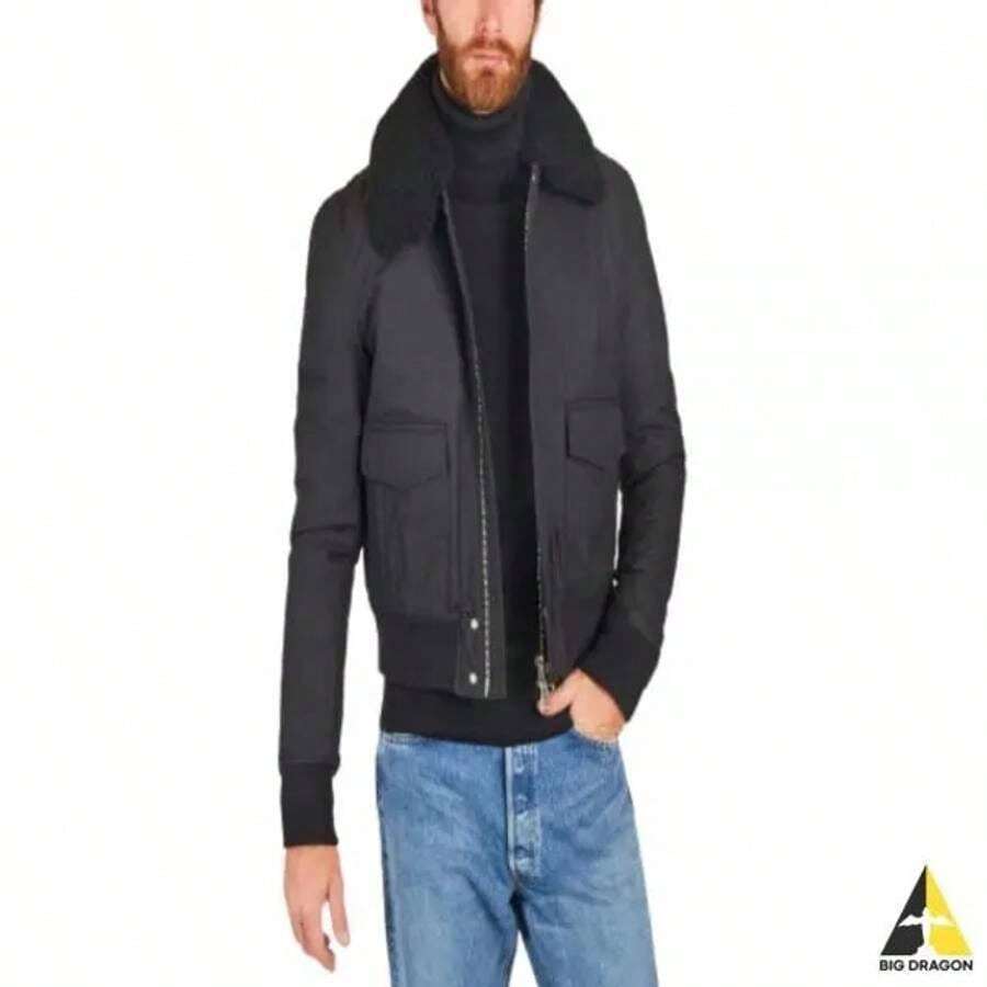 AMI Shearing Trimming Short Bomber Jacket Black for Sale Australia New