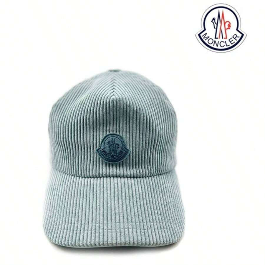 Moncler Gorra de béisbol de pana con logo - Azul - Ver 1