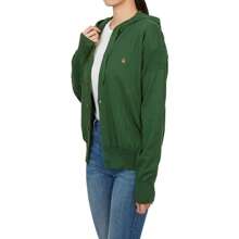 Vivienne Westwood Embroidered Logo Hoodie Cardigan Green