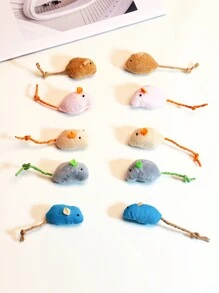 1pc Plush Mouse Scratch-Resistant Chew Pet Cat Interactive Toys, For Pets Only - Multicolor - View 2