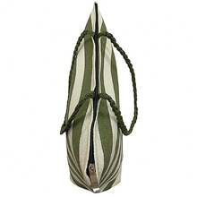 Women's Black Striped Handbag Summer Beach Pool Travel Traveling Fashion Beautiful Boho Tote - 綠色 - 查看 7