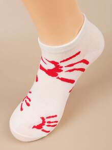 6 双女士低帮豹纹隐形袜子（黑色、白色和灰色），防滑、吸汗 - 彩色 - 查看 8