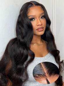 无胶假发 人发 预拔 预剪 可戴 5x5 波浪前蕾丝假发 人发 可戴 波浪前蕾丝假发 150% 密度 女士前部假发