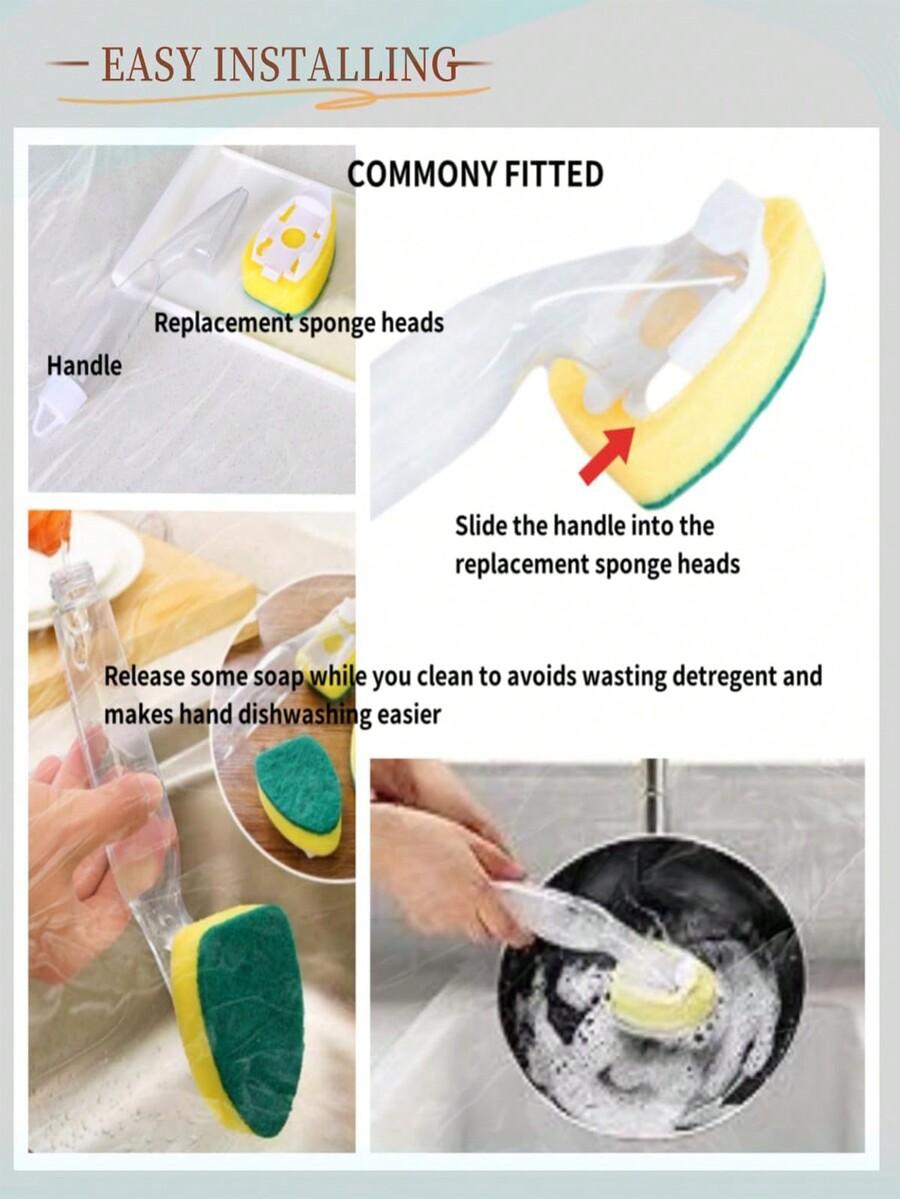 Nicht kratzende SpülbürstengriffNachfüllungen, Geschirrspülbürsten