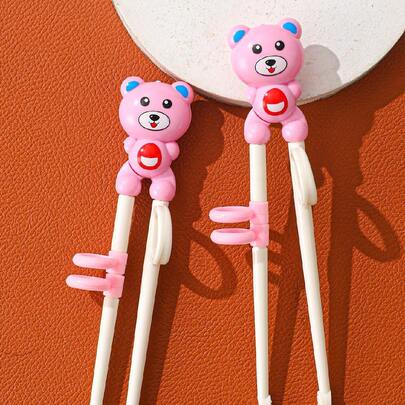 1 件/2 件新款艺术筷子训练辅助器，创意卡通便携式进食练习筷子，厨房装饰和家居配件，适用于婚礼、派对、生日、礼物、户外使用