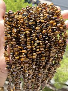 1 Package 100/200pcs Natural Stone Agate Crystal Asymmetrical Semi-Precious Stone With Shaped Loose Beads Perforated Gravel DIY Bracelet Necklace Earrings Jewelry Making Accessories