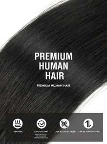 10 piezas de extensiones de cabello mini con cinta, cabello humano, color #1, negro brillante, 14-22 pulgadas, cabello humano Remy, extensiones de cabello invisibles con cinta - S1 - Ver 6