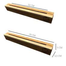 Suporte para Facas de Parede em Madeira Teca Premium 39x5cm - Le Requena (Não acompanha Facas)