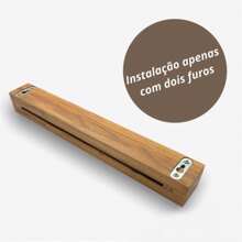 Suporte para Facas de Parede em Madeira Teca Premium 39x5cm - Le Requena (Não acompanha Facas)