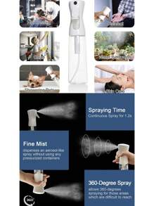 1个200毫升/300毫升高压多容量喷雾瓶,旅行化妆瓶,美容院园艺消毒等多功能便捷喷雾瓶,适用于美容、精油、发胶、植物、理发、日常居家、旅行必备配件。派对化妆喷雾瓶。送给妈妈、爸爸、长辈、朋友的精美礼物。 - 彩色 - 查看 5