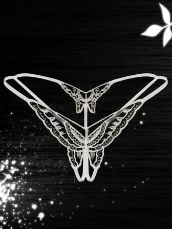 AB. Sexy Lingerie Large Size Sexy Embroidered Open Crotch Thong Women's Underwear Sexy Transparent Non Slip T Pants