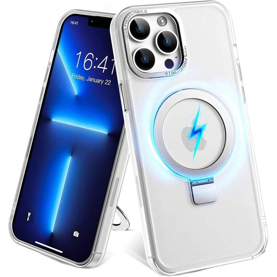 Modes Wireless For IPhone 15 Pro Max 6.7 Transparent Metal Edge Camera