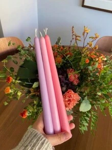 1-2 件圆头柱长杆亚克力蜡烛模具光滑易脱模塑料圆柱锥形蜡烛制作工具 DIY 婚礼装饰礼物 - 無色 - 查看 6