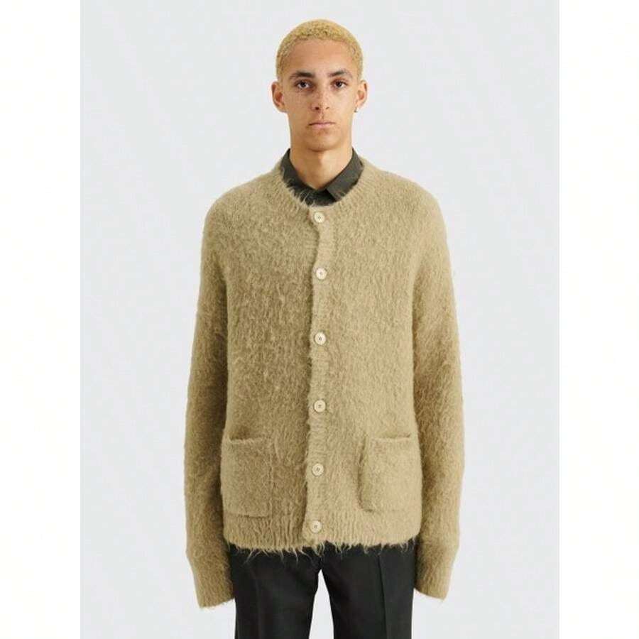 Acne Studios Wool Mohair Cardigan Dark Beige SHEIN USA