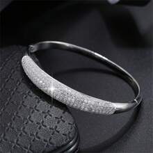 Nieuwe Starry Sky-serie enkelzijdige volledig ingelegde armband met kubieke zirkonia, niche gepersonaliseerde accessoires