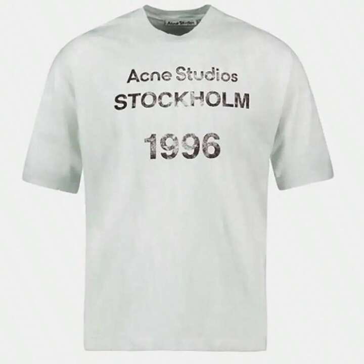 ★Acne Studios★ Stockholm stamp logo common short sleeve t- Acne Studios - T-shirt stamp logo - Relaxed fit - Black