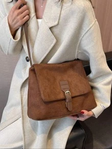Large Capacity Solid Color Crossbody Bag, Fashion, Perfect For Rodeo Occasion