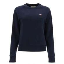 Maison Kitsuné Tricolor Fox Patch Adjusted Sweatshirt Navy