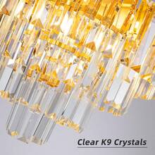 1 件现代水晶吊灯，E14*3 金色水晶吊灯 3 层照明灯具，水晶嵌入式吸顶灯，优雅现代嵌入式吸顶灯适用于卧室、走廊、酒吧、客厅、餐厅（含灯泡） - 圓管30cm - 查看 9