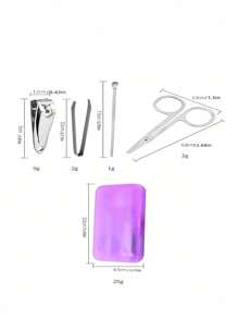 4pcs/Set Professional Nail Clipper Set - Stainless Steel Manicure Kit For Precise Cutting And Grooming - Includes Nail Clippers, Cuticle Trimmer, And File - Perfect For Home Or Salon Use- Perfect For Home Or Salon Use Practical Convenient Supplies, Daily Necessities, Travel Accessories