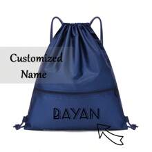Customized Name Drawstring Drawstring Bag, Large Capacity Sports And Fitness Bag, Cross-Border New Backpack, Waterproof Backpack,Lightweight,Large Capacity,Multifunction,Portable,All-Purpose,Functional,Colorful,Solid Color,Basics,Commuting,Leisure,Funny,Contracted,Custom,Personalized,Unique,Customized,Girlfriend,Boyfriend,Family,Friends,Vacation,School Supplies,Back To School,School Gift,For Office,For School,For Classroom,For Teacher Gifts,For University,For Colleague,For Dorm Rooms,For Teacher,For Boys And Girls,For Teenagers,Junior High School Students,Middle School Students,High School Senior High School Students,College Students,University Students,Freshman,Sophomore,Underclassmen - Multicolor - View 24