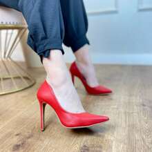 Women's Pumps Pointed Toe 11cm Heel Angela Galvão - Red - View 3