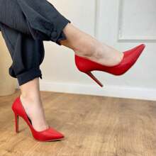 Women's Pumps Pointed Toe 11cm Heel Angela Galvão - Red - View 2