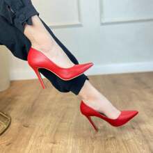 Women's Pumps Pointed Toe 11cm Heel Angela Galvão - Red - View 1