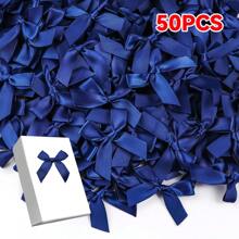 Paquete de 50 lazos de cinta de satén, para envolver regalos, decoración, hacer diademas y pinzas para el cabello, cestas de regalo, paquetes de cumpleaños, decoraciones navideñas, decoración de oficina, coronas, bodas, despedidas de soltera, suministros de fiesta de San Valentín