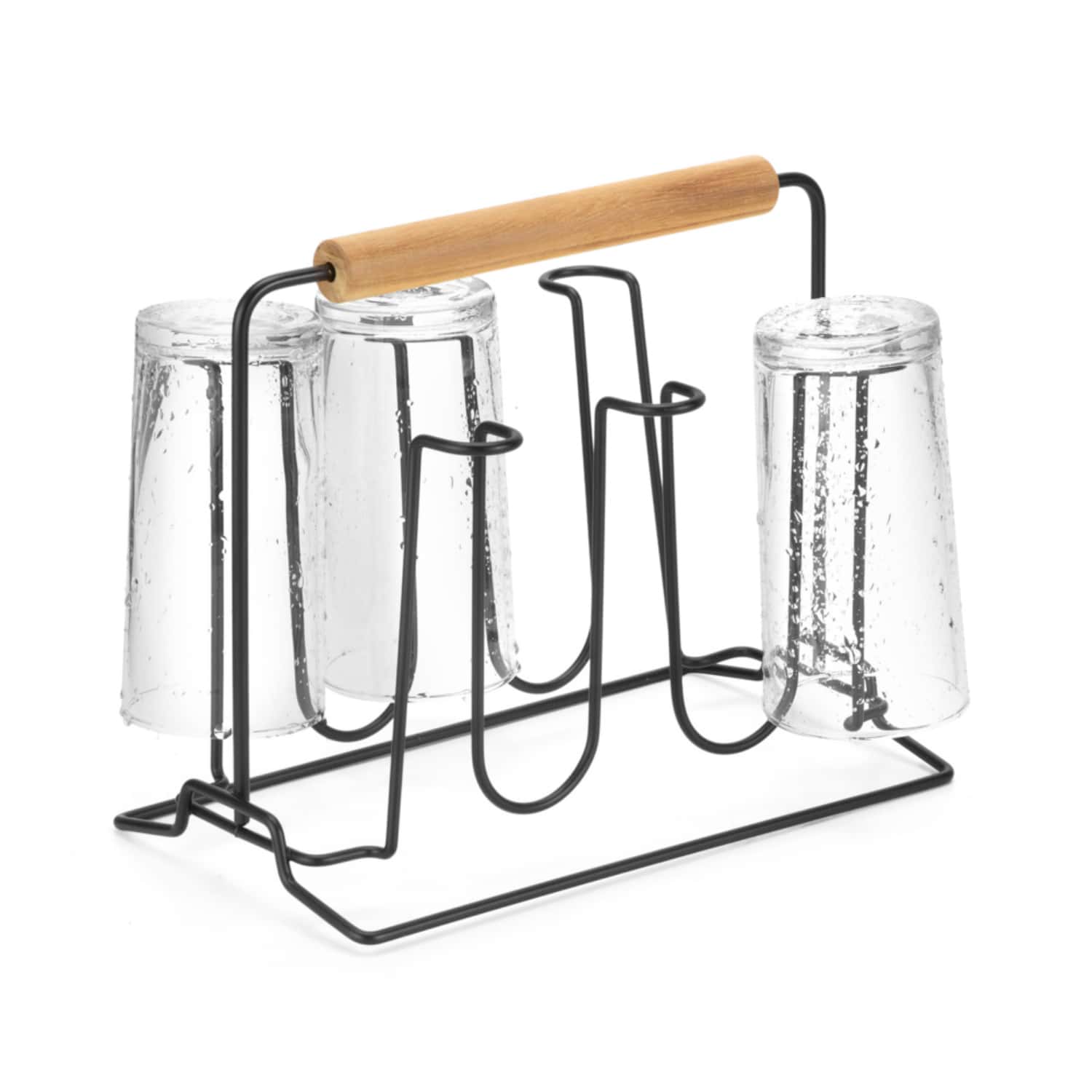 Drainer Holder 6 Cups Table Sink Dryer Organizer Black Kitchen - 黑色 - 查看 1