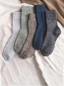 5 Paar 20 Stück Thermosocken für Herren, Herren Thermosocken Multipack warme Socken Herren thermisch gestrickte warme Wintersocken für Herren dicke Socken für Stiefel gestrickte Socken für Herren Größe 9-11 gestrickte Socken Herren US 7-13 UK 9-11 EU 43-46