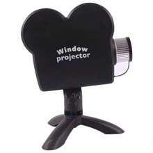 Décoration de Noël Scènes du festival de Noël Projecteur de fenêtre 12 films hologrammes intégrés Décoration d'ambiance pour fête de Noël