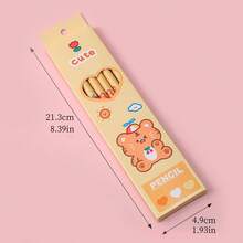 Bộ 6 bút chì HB hoạt hình dễ thương, bút chì màu chất lượng cao dành cho học sinh tiểu học và đồ dùng học tập - Nhiều màu - Xem 17