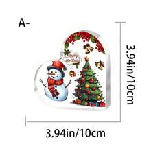Decoraciones navideñas en forma de corazón de acrílico que no requieren electricidad, sin plumas, ideal para decoración del hogar y oficina, regalos de Navidad y cumpleaños para familiares y amigos