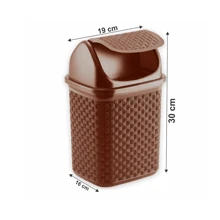 4.5L Plastic Rattan Kitchen Bathroom Office Multipurpose Waste Bin Nitron