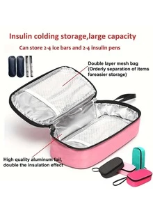 1PC Portable Insulin Cooler Box, Small Refrigerated Medicine Cooler Bag, Thermal Insulation Bag, Thermal Insulation Box, Mini Breast Milk Freezer Bag, Carry-On Medicine Organizer, Travel Supplies, Home Storage Supplies ﻿ For Fall Home Decor - Multicolor - View 8