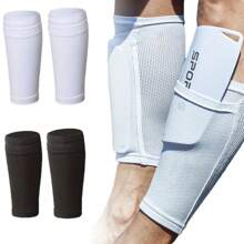 2pcs/Set - Shin Guards, Football Shin Guards, Soccer Shin Sleeves With Pockets To Hold Shin Guards, Suitable For Beginners, Athletes, Men And Women