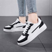 36-45 男女通用休闲运动鞋，女士软底平底鞋，男士系带轻便低帮日常鞋