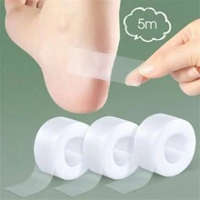 Kit 2 Transparent Adhesive Tapes Heel And Achilles Tendon Protector For Shoes, Slippers And Sandals 5 Meters - White - View 1