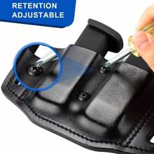 Gun Flower Universal Double Magazine Holder OWB Mags Holster Fits 9mm/.40 Double Stack Mags - Black - View 2