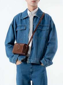 迷你复古相机包，斜挎包 夏季新款时尚方形包，简约百搭 单肩包 父亲节礼物 老爸 大学包 新生 书包 圆筒包 老钱 万圣节 男士圣诞礼物 尖叫男包 男士斜挎包 冬季时尚休闲 感恩节 旅行钱包 节日收纳包 手提包 腰包 腰包 骑行包 腰包 沙滩包 健身包 酷炫街头 百搭时尚盒装 时尚盒装包 男士礼物 徒步旅行 学生 秋季 大容量 多功能户外 便携 老爸礼物 男友礼物 度假 - 棕色 - 查看 4