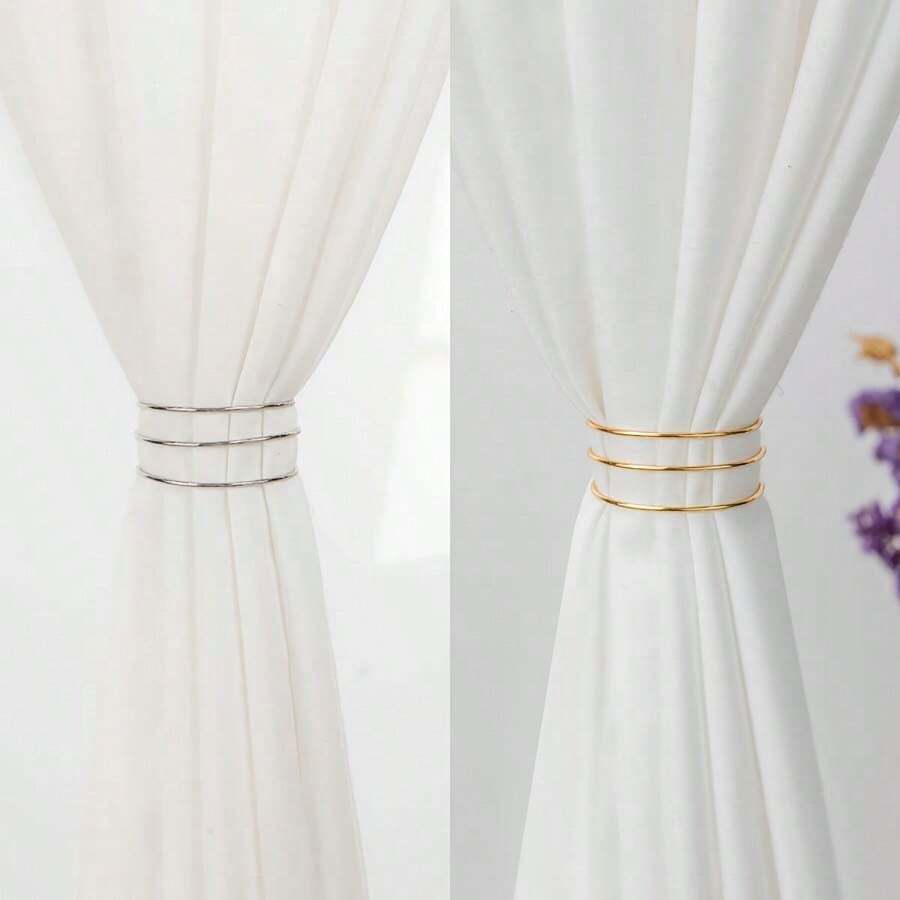 حلقات ستائر نافذة بسيطة، مشابك ستائر بسيطة، ديكور منزلي - متعدد الألوان - مشاهدة 1