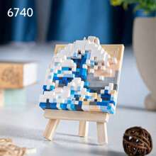 1 Painting Building Blocks, DIY Painting Building Blocks, Starry Sky, Girl, Waves, Mountains, Building Blocks, Birthday Gift, Painting Enthusiasts Desktop Decor, Living Room Decor, Office Desk Ornament - Multicolor - View 12