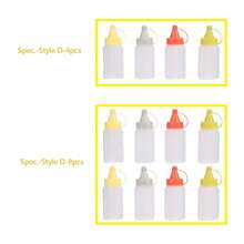 4/8pcs Mini Portable Condiment Bottles - Perfect For On-The-Go Travelers Office Lunch Summer Picnics Camping